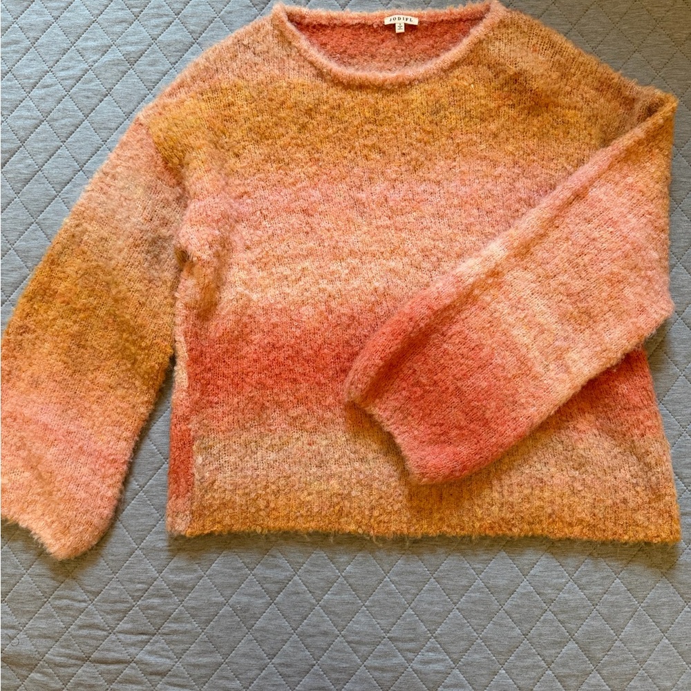 Jodifl Oversized Cozy Gradient Sweater - Pink and Orange